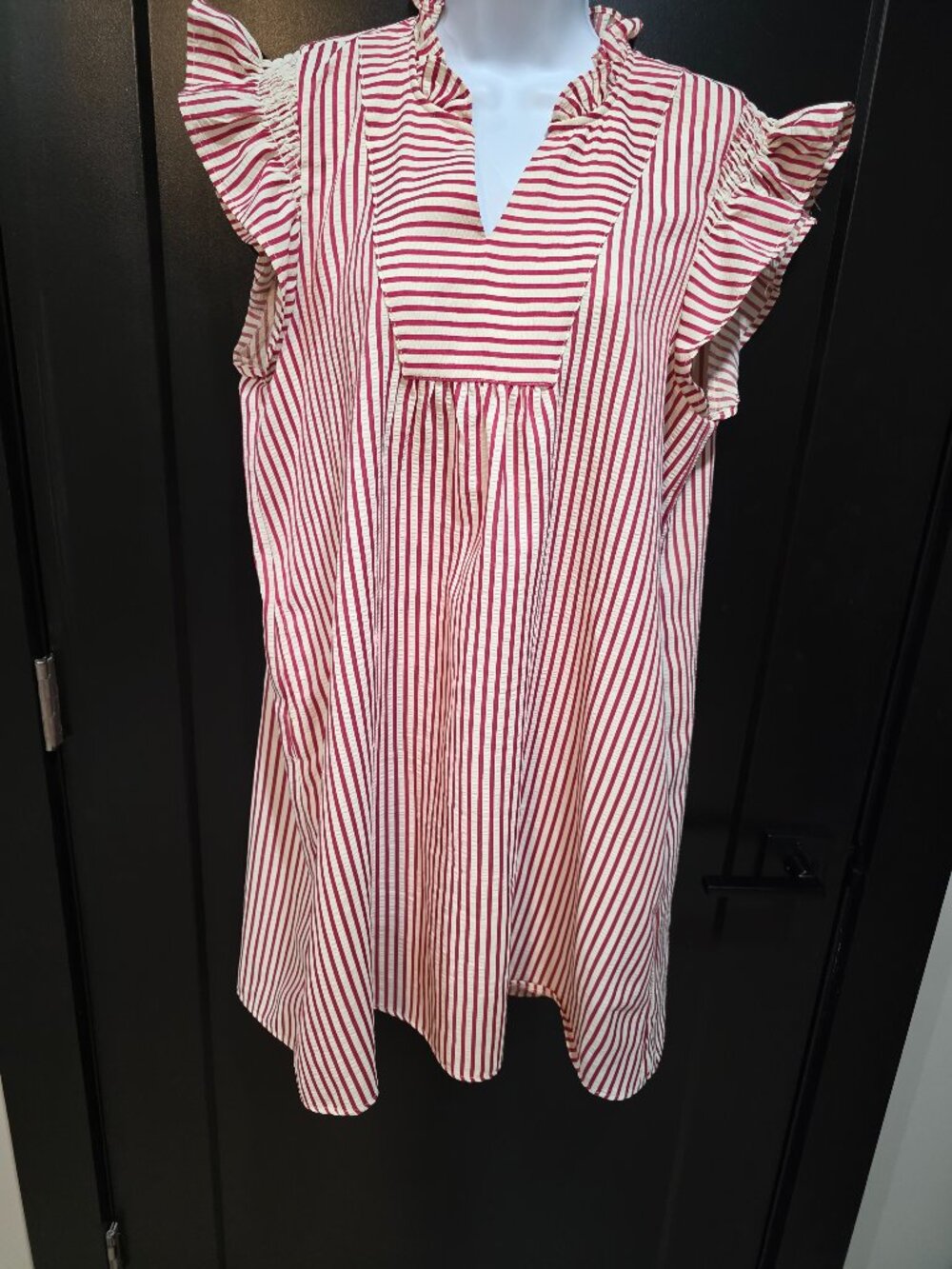 Betsey's Boutique Red & Cream Dress Sz L